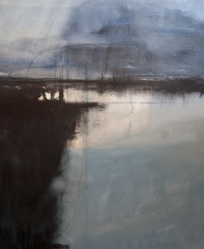 By the River, Oil on Canvas by David Hawthorne